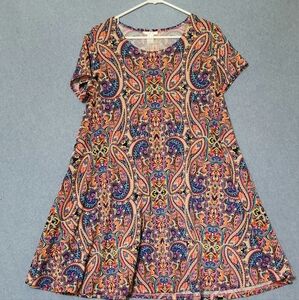 Vasna pink paisley print mini dress. Size small